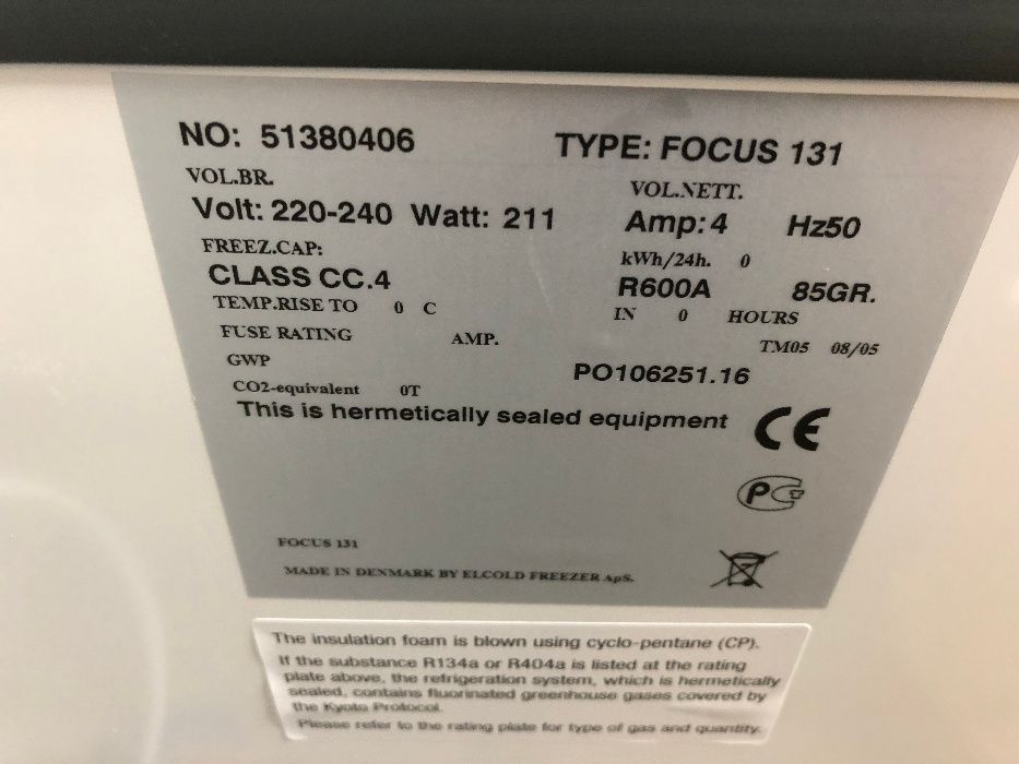 NOWA Zamrażarka przeszklona ELCOLD model FOCUS 131