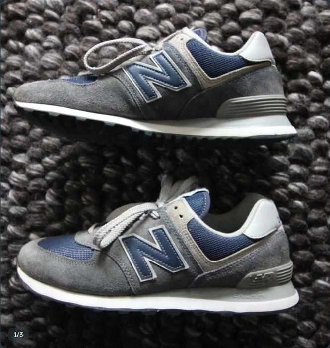 Sapatilhas azuis e cinza da New Balance 574