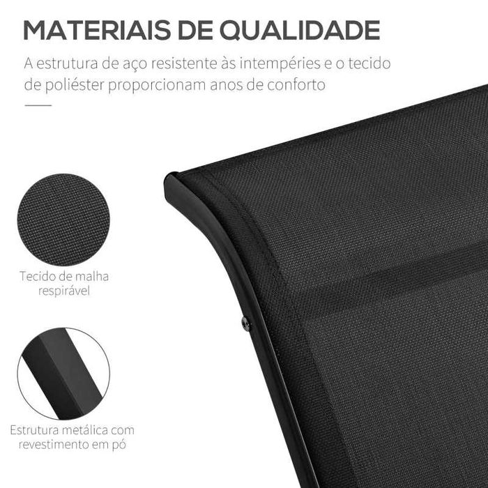 2 Espreguiçadeiras de Jardim com Mesa