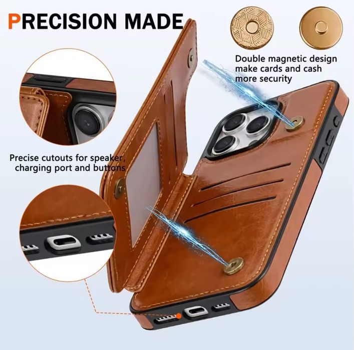 iPhone 14 Pro Max-Carteira / capa de bloqueio RFID