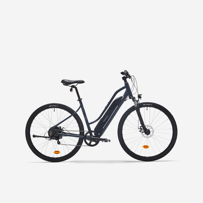 Bicicleta Elétrica de Trekking com Quadro Baixo Riverside 100 E Azul