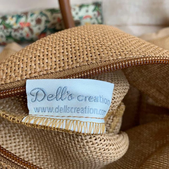 Цікава сумка з соломки і шкіри