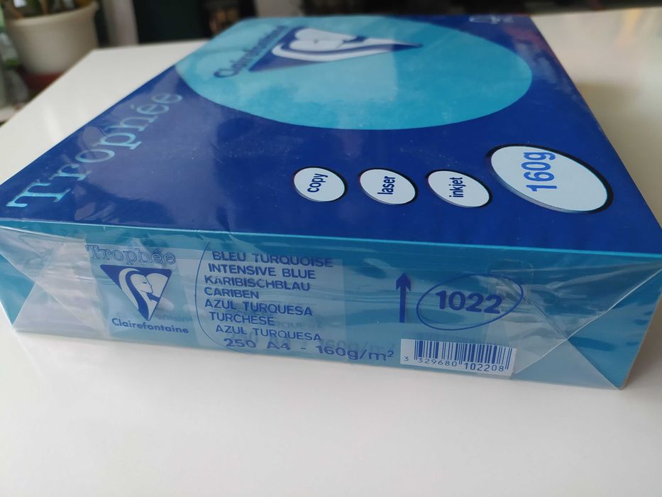 Papier ksero Trophee A4 160g kolor nr 1022 Intensive Blue Turquoise