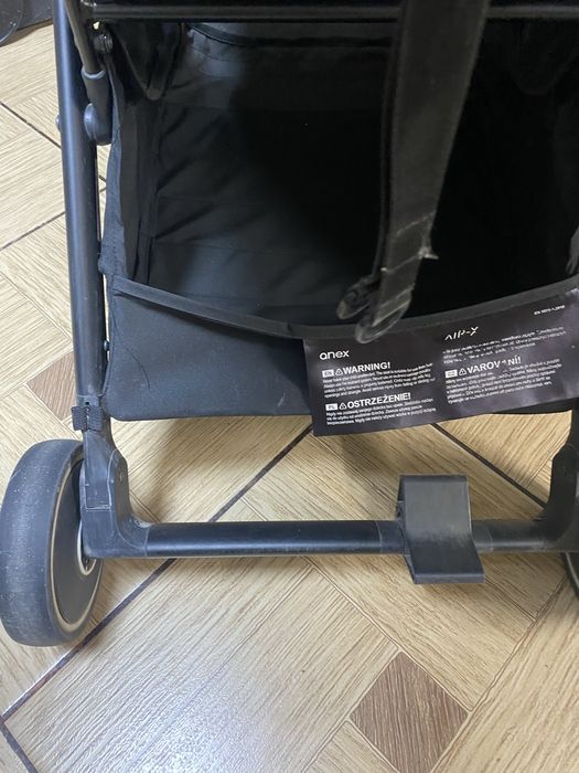 Коляска anex air x + орігінальний дощовик та чохол для ніжок, синя