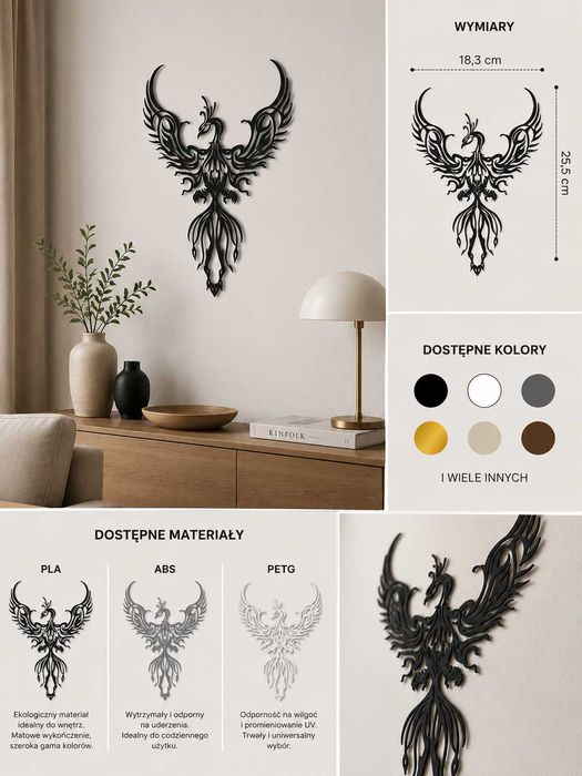 Ozdoba na ścianę Wallart – Feniks