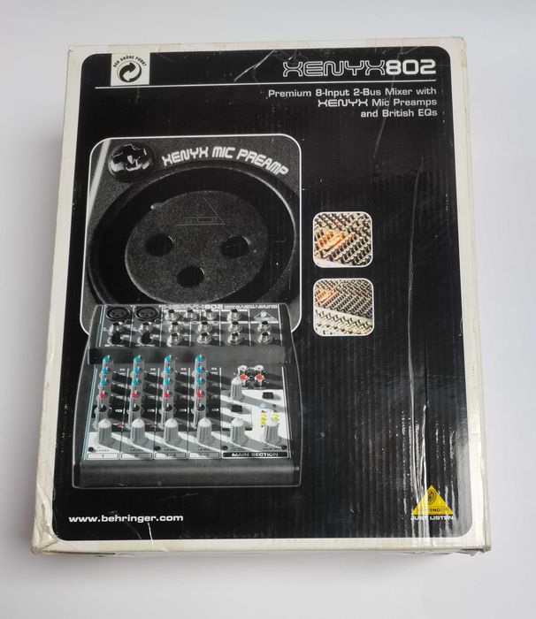 Mikser audio 8-kanałowy - Behringer Xenyx 802 + pudełko