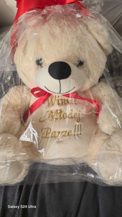 Duży Pluszowy Miś – Idealny Prezent dla Młodej Pary (Ślub / Wesele)