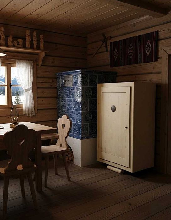 Szafa Chlebowa ze Szklanymi Pojemnikami na Przyprawy AntykiMarki.pl