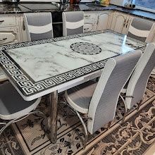 Стол обеденный кухонный раскладной со стульями. Арис