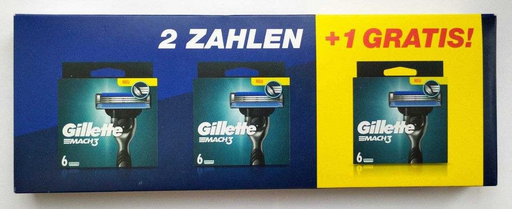Gillette Mach3 леза для гоління 4,6,8,17,18 шт в упаковці Оригінал