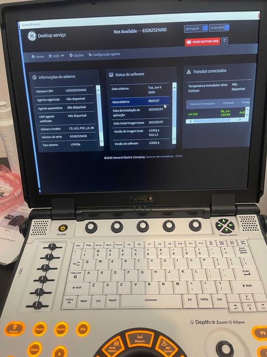 Ecógrafo / Ultrassom GE LOGIQ e R8 + Sonda Linear L4