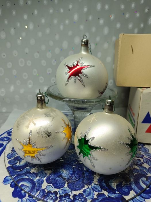 Bombki choinkowe, kule ozdoby choinkowe PRL