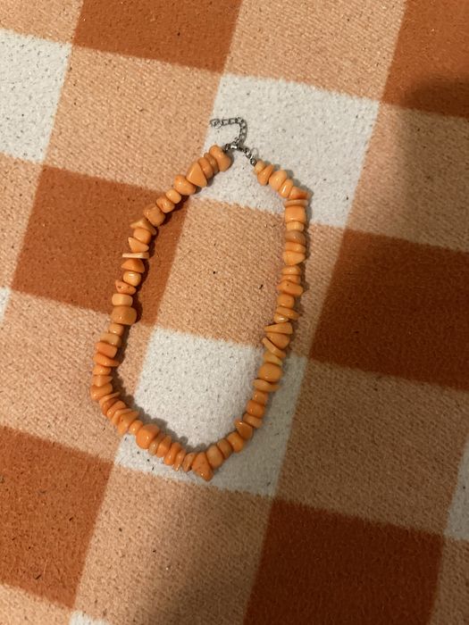 Naszyjnik z kamieni opal pomaranczowy