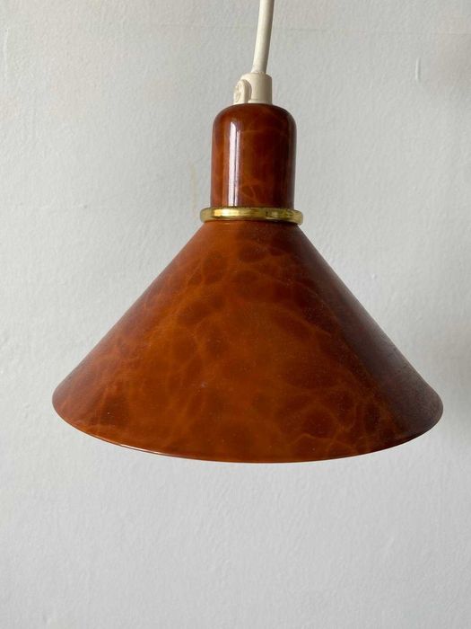 Lampa Vinage, piękne brązowe metalowe lampy, z ciekawym wzorem