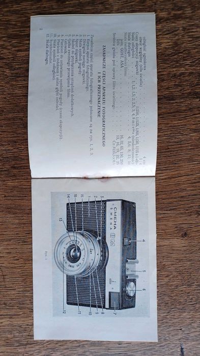 instrukcja obsługi aparatu SMENA 8M