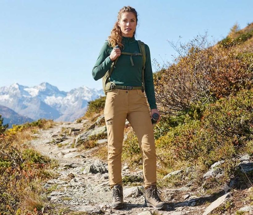 Jack Wolfskin 38 M-L брюки  из полиестера и хлопка треккинговые