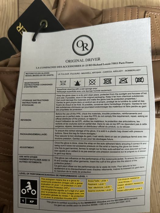 Luvas de moto novas com etiqueta