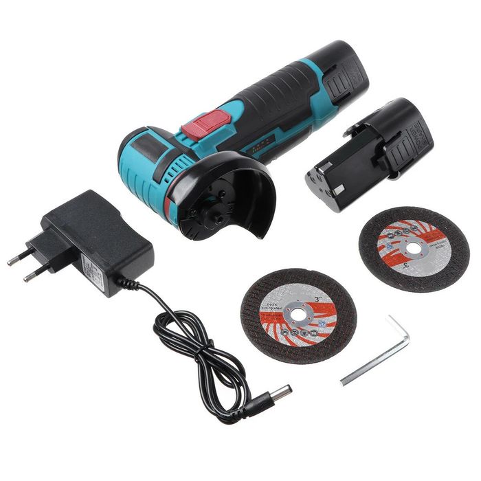 Rebarbadora Angular mini Portátil p Polimento ou Corte 12 V 2000 W com 2 baterias