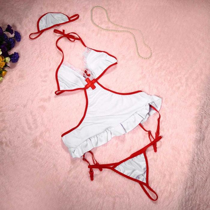 Эротическое нижнее белье, трусики, стринги, комплект медсестра білизна