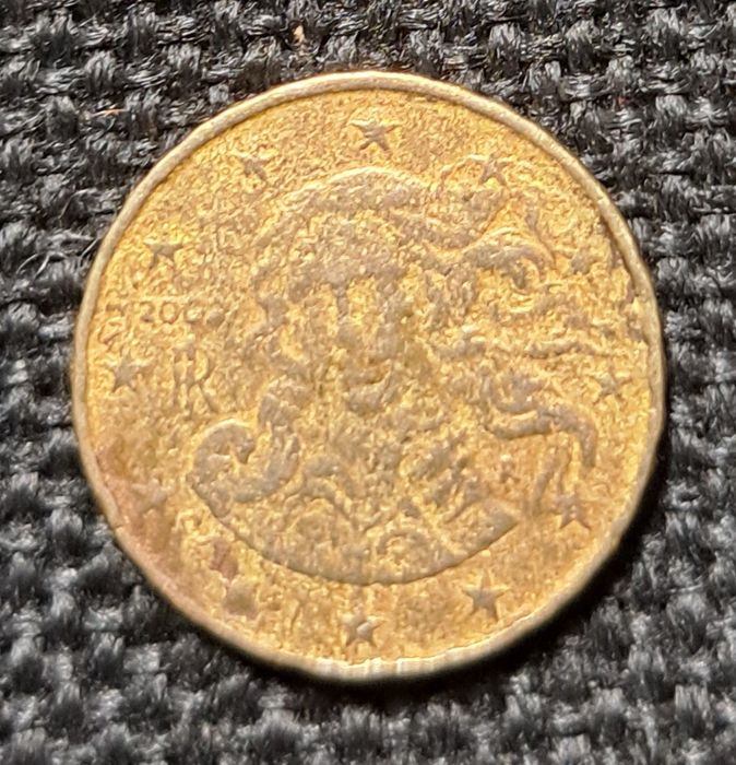 Moeda 10 centimos 2002 rara.