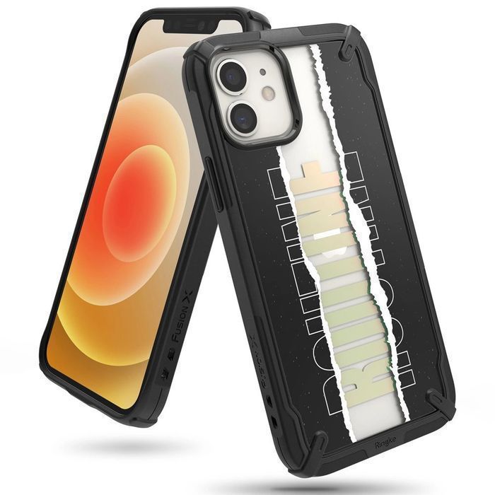 Ringke Fusion X Design etui pokrowiec z ramką iPhone 12 mini czarny