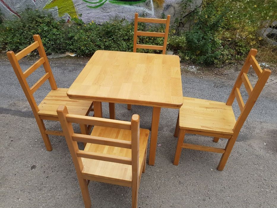 Стіл буковий, 75х75 см