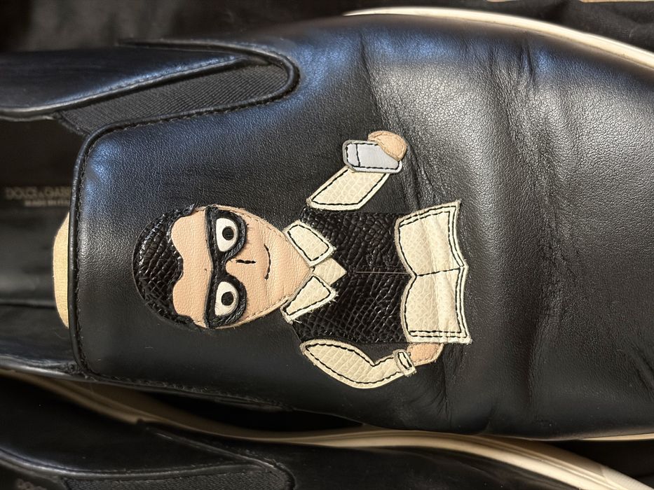 Чорні шкіряні чоловічі сліпони Dolce & Gabbana