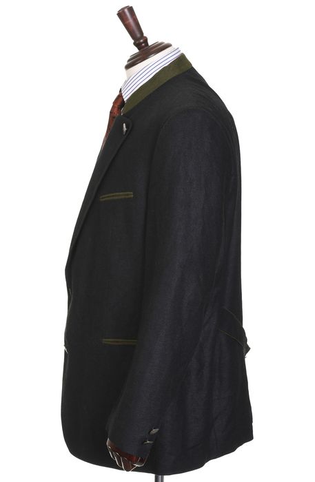 ROFAN TRACHT czarna marynarka męska bawarska myśliwska wełna jedwab 58