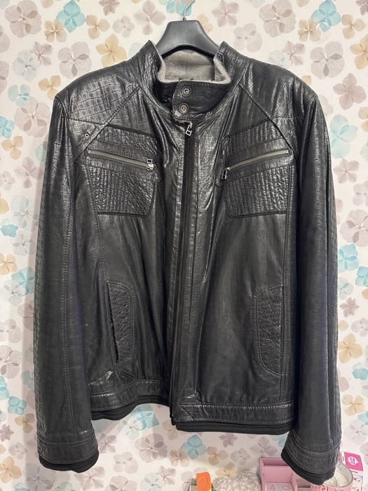 Чоловіча дублянка натуральна шкіра, дубленка, куртка зимова