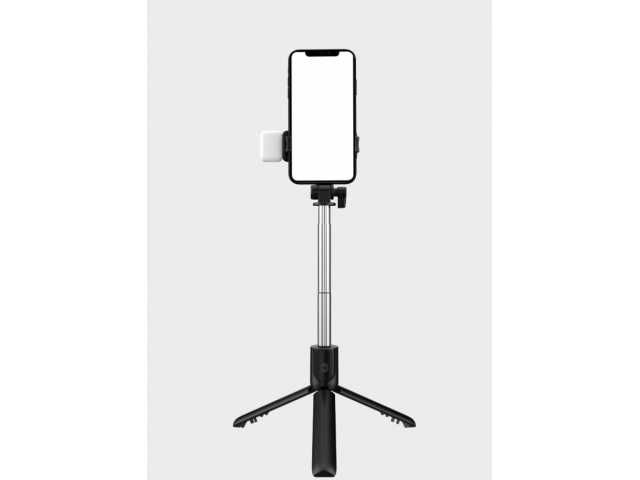 SELFIE STICK  STATYW Uchwyt na Telefon Kijek TRIPOD Lampa LED Pilot BT