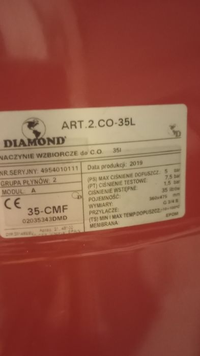 Naczynie wzbiorcze 35 l diamond