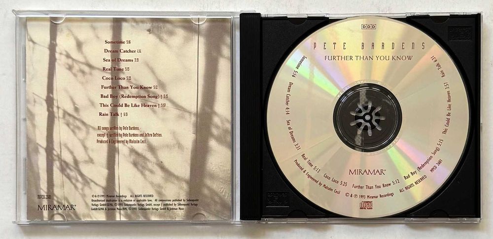 CD_Peter Bardens, Further Than You Know. Muito estimado, como novo.