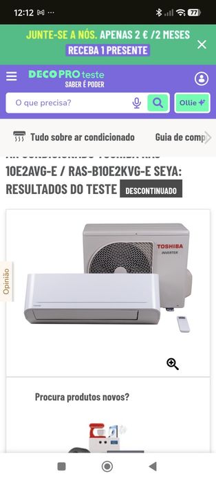 Sistema ar condicionado Toshiba NOVO