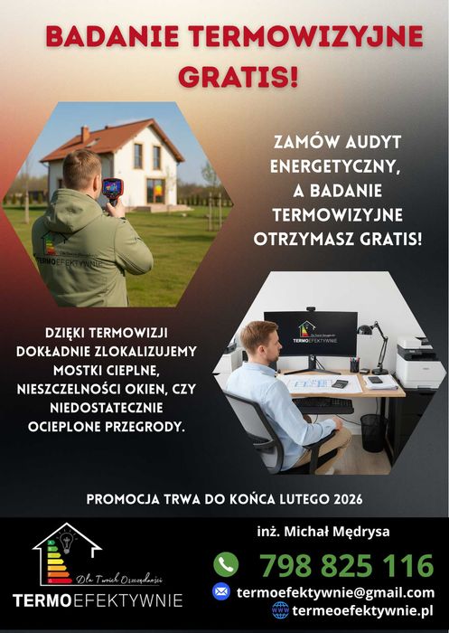 Audyt energetyczny Czyste Powietrze, Świadectwo energ., Termowizja