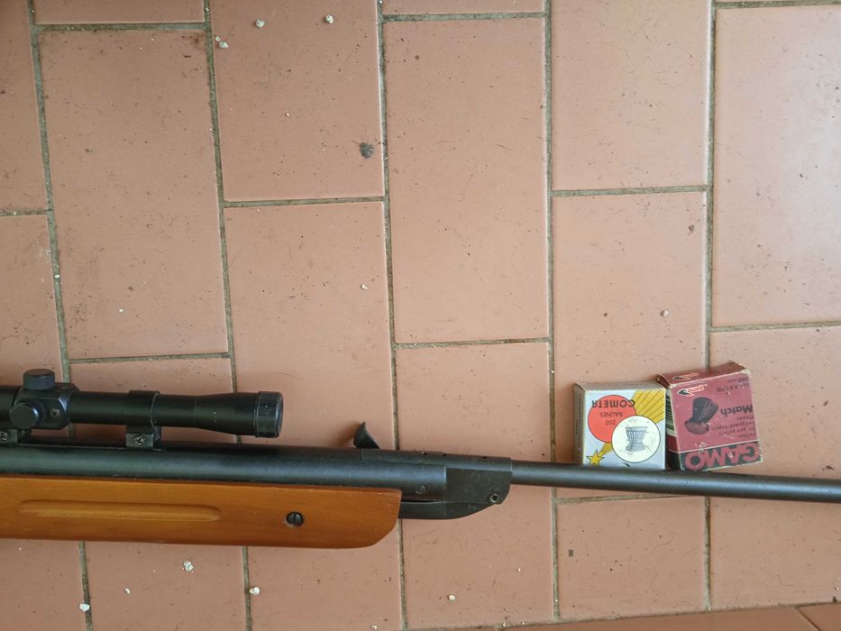 Pressão de Ar Carabina 5.5 mais 22 caixas de chumbos