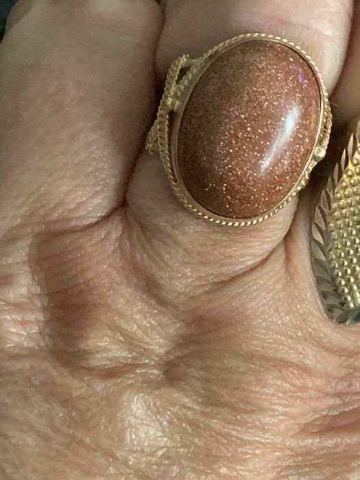 Pierscionek piasek pustyni zloto 585