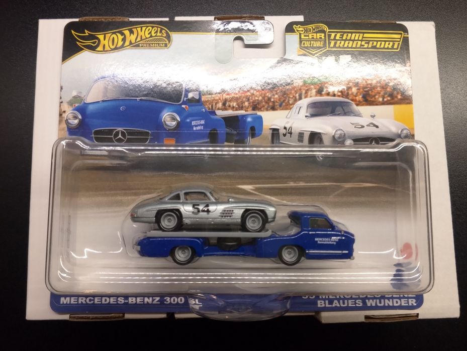 Hot Wheels Mercedes Benz transporter 300 SL gullwing (nowy)