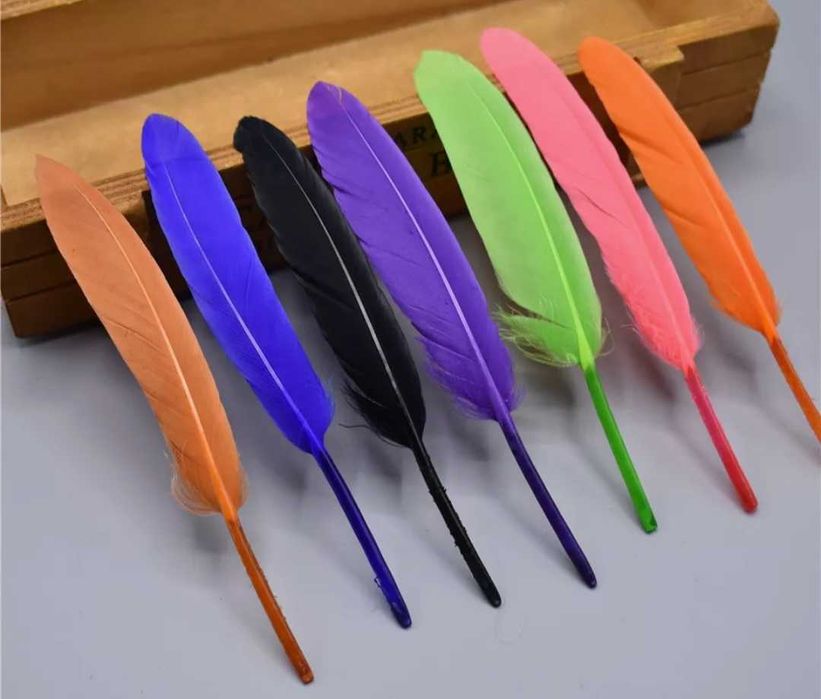 Penas de pato decorativas