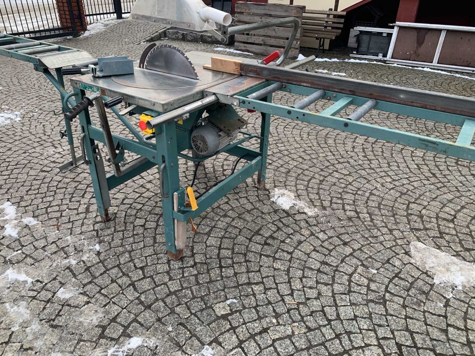 Piła Stołowa do drewna Ciesielska Cyrkularka Stoły rolkowe Ernex 1603