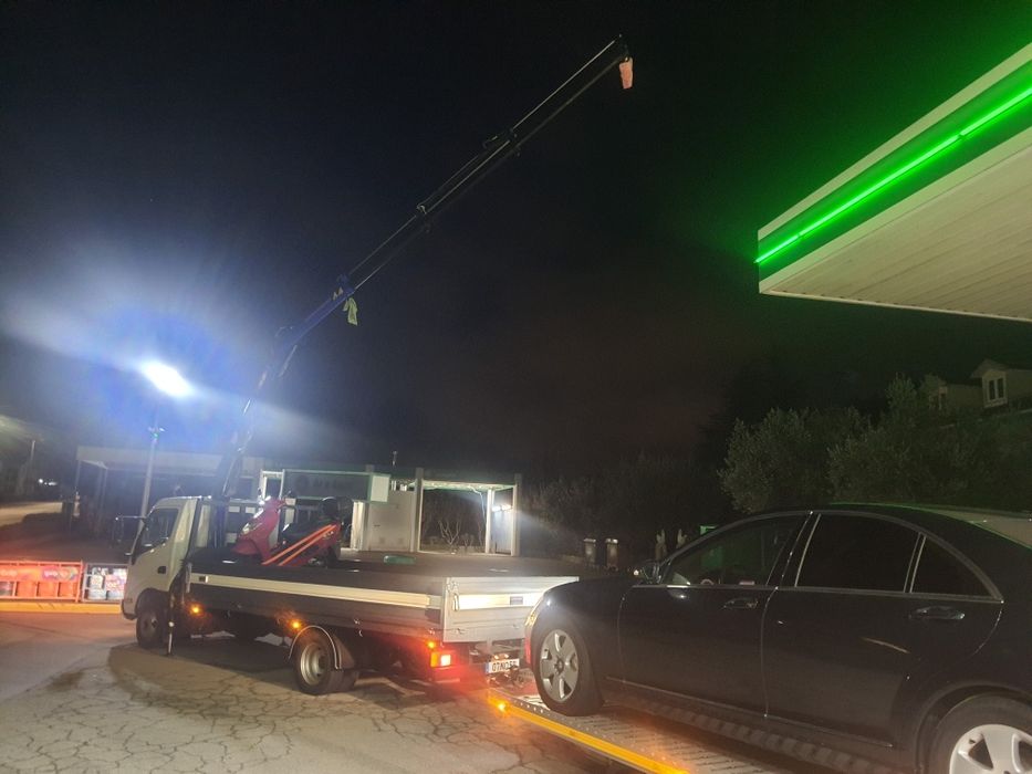 Aluguer de Carrinha com Grua e atrelado de 5,5 metros Com Motorista