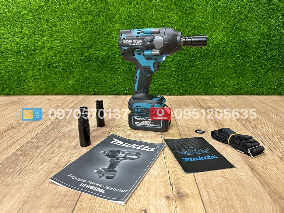Makita 3в1 Набір Болгарка DGA504 Шуруповерт DHP485 Гайковерт DTW850BL