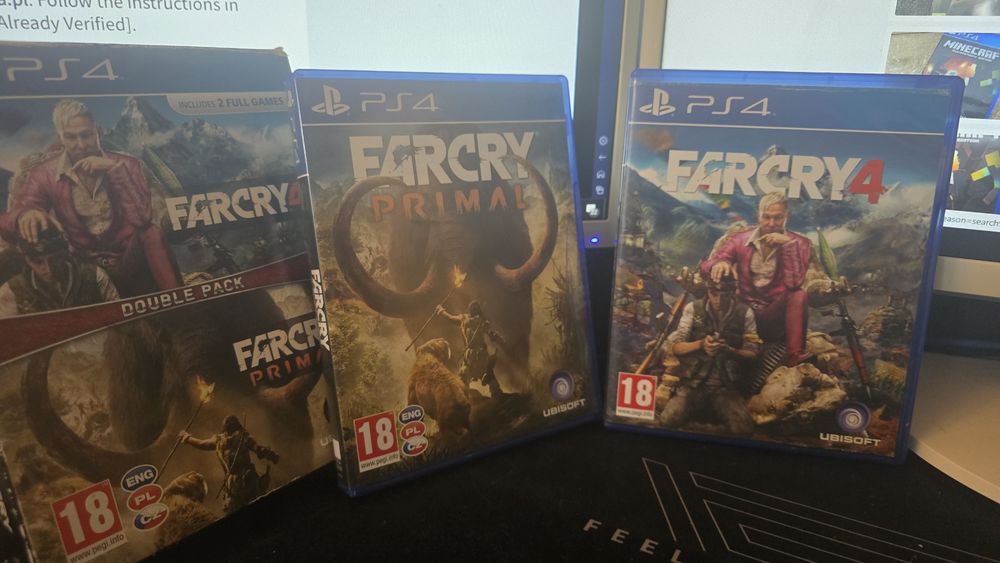 Far cry 4 primal double pack zestaw ps4 polska wersja dobry stan
