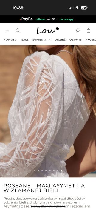 Sukienka Lou Złamana Biel