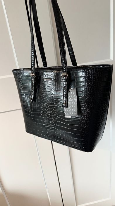 Nowa torebka czarna puccini skóra ekologiczna shopper shopperka