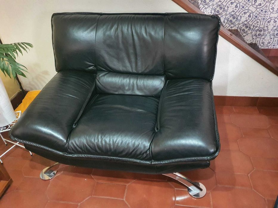 Sofá em pele genuína - Art Noveau