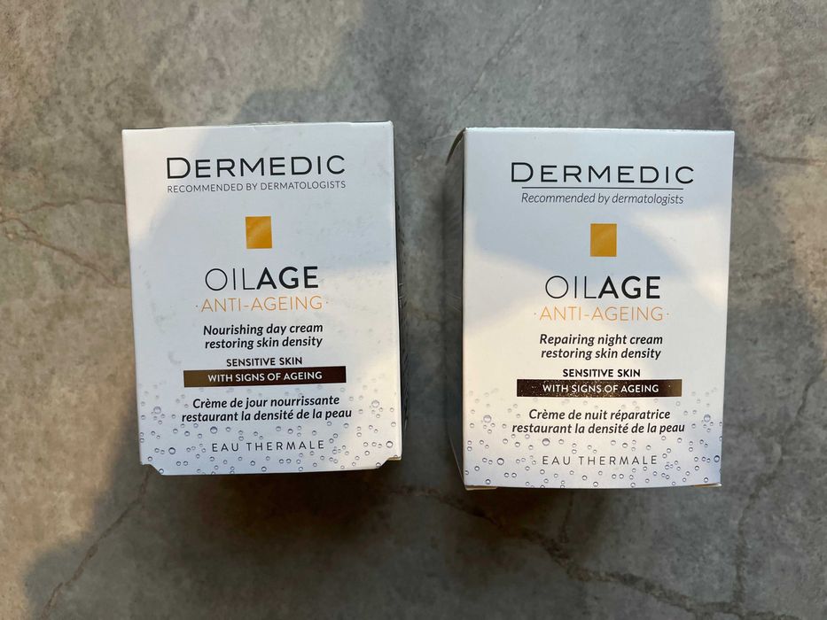 Dermedic Oilage ZESTAW Odżywczy krem na dzień i naprawczy krem na noc