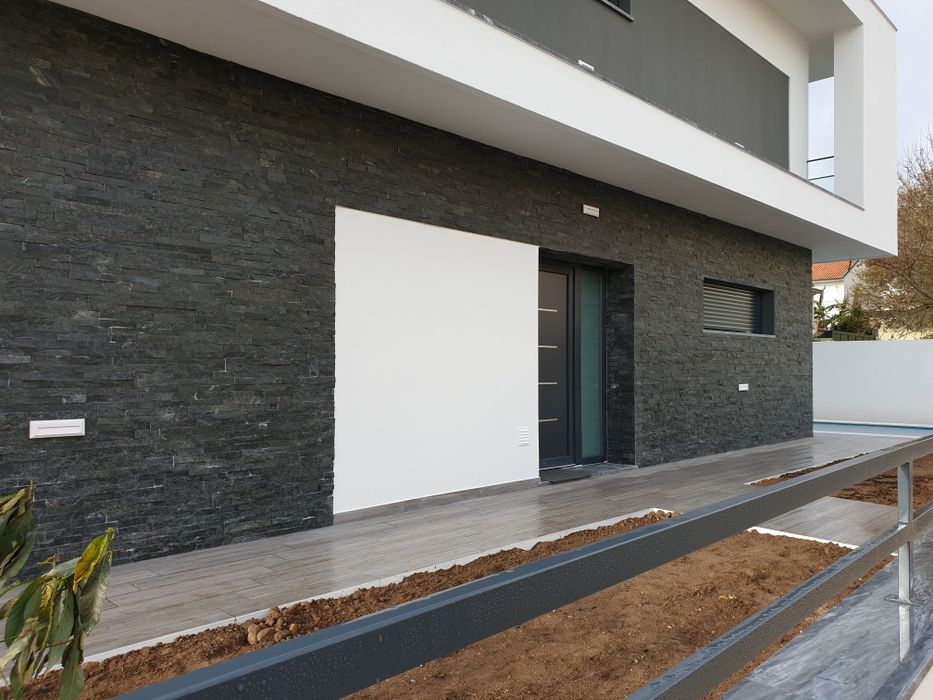 Pedra preta para fachada - quartzito preto