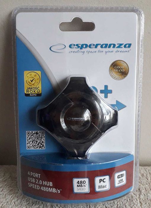 Hub usb 4 porty, 2.0, nowy