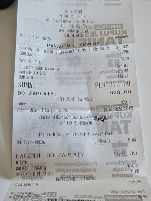 Słuchawki dokanałowe Technics EAH-AZ100E-A ANC Gwarancja do 28.05.2028