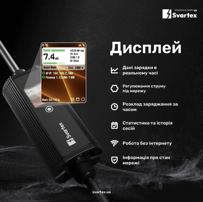 Портативні зарядні пристрої / станції Svartex для електромобілів